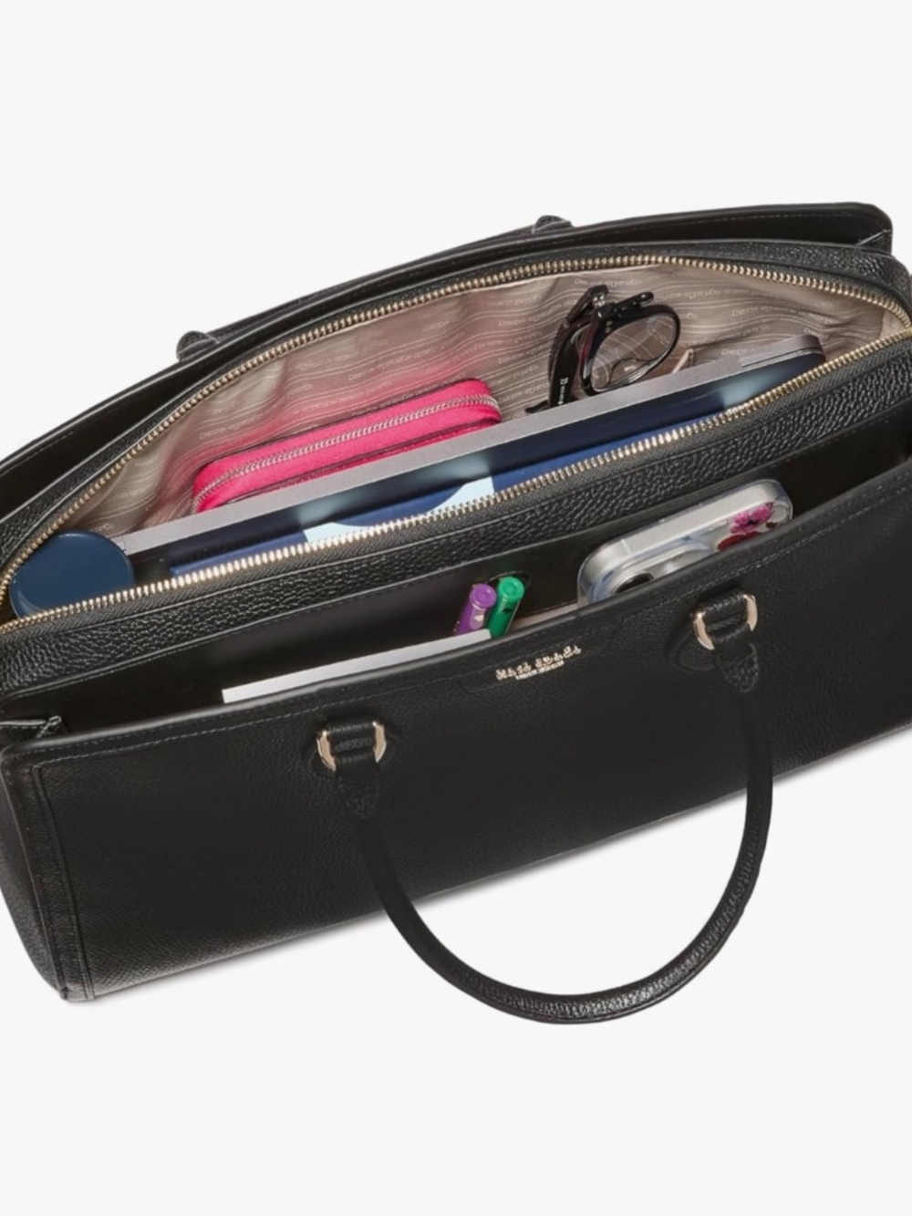 Kate Spade New York Women's Hudson Pebbled Leather Commuter Laptop Bag - Picture 8 of 12